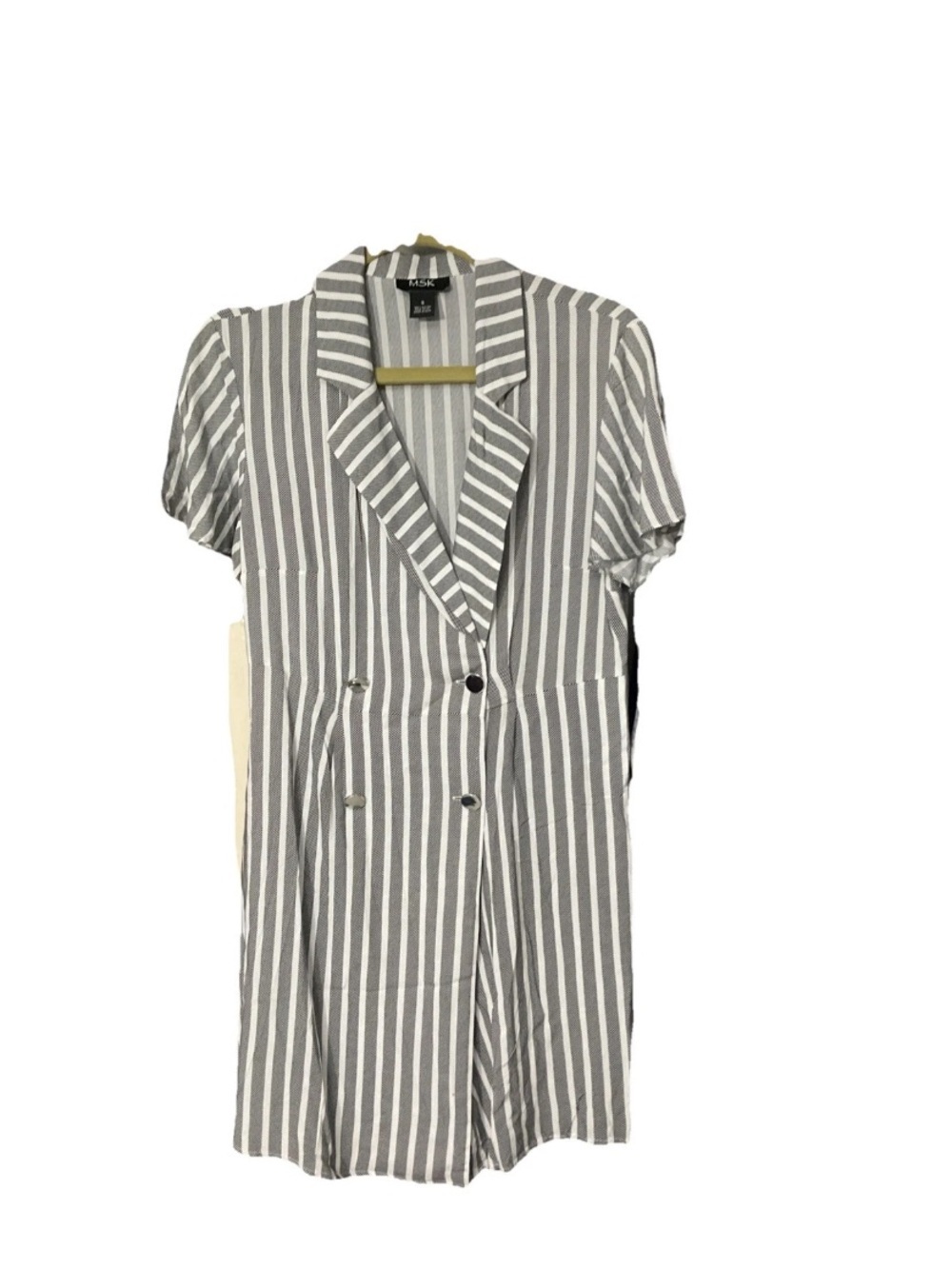 MSK Black & White Striped Collared Romper NWT Sz Small